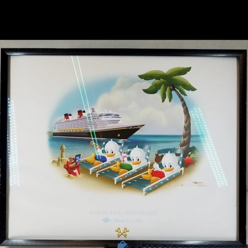 “Kicking Back, Chilling Out” Don Williams LE Disney Cruise Line 16 X 20 - Picture 6 of 8
